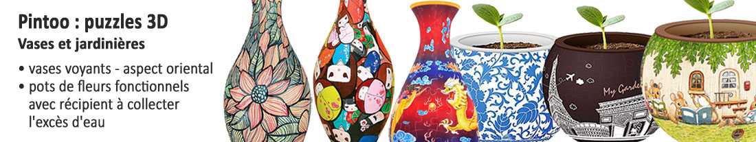 Pintoo: puzzles 3D - vases fonctionnels et pots à plantes - à acheter